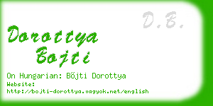 dorottya bojti business card